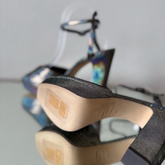 New JIMMY CHOO Sacaria Glitter Platform Sandal $925 40 - Picture 13 of 13